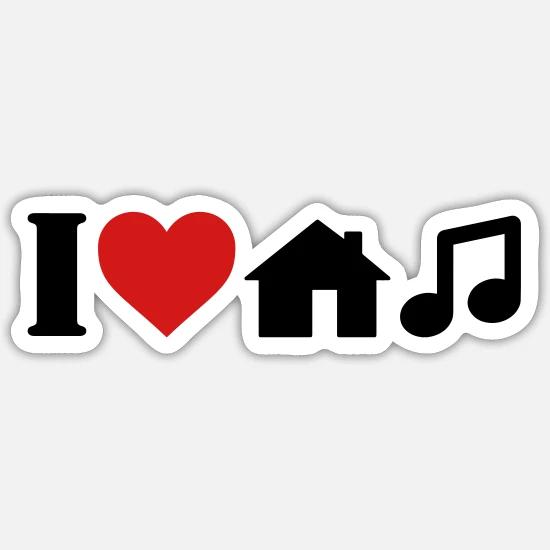 House Music T-Shirt' Sticker | Spreadshirt